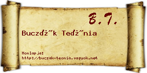 Buczák Teónia névjegykártya
